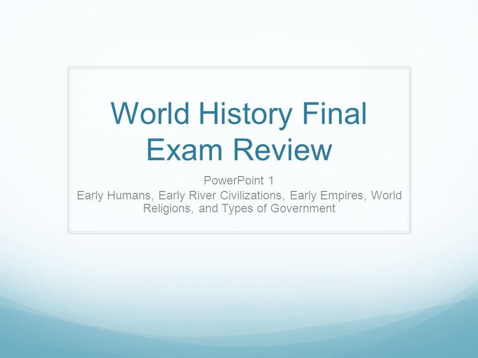 Review of world history